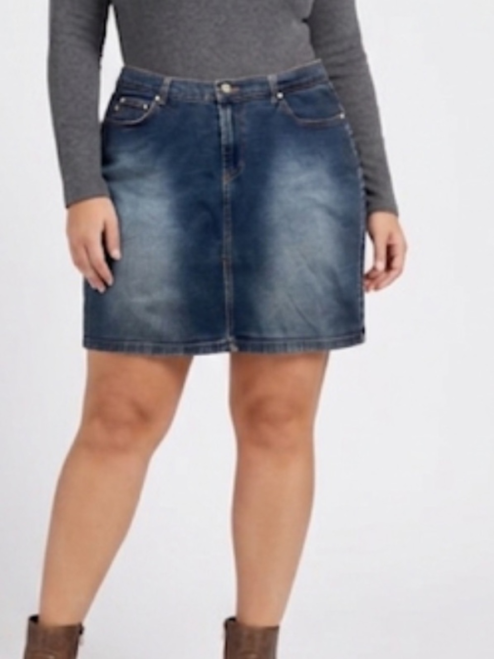 Women’s western Dark Blue Denim Mini Skirt - Classic Casual